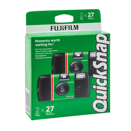 FUJIFILM QuickSnap Flash 400 Color Negative Film - 2-Pack, Single Use Disposable Camera with Flash, 27 Exposures (ISO 400)