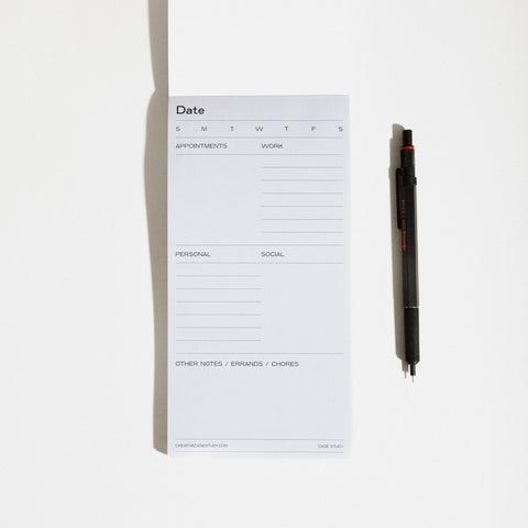 Case Study Daily Task Notepad Planner