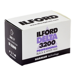 Ilford Delta 3200 Professional Black and White Negative Film - 35mm Roll Film, 36 Exposures (ISO 3200)