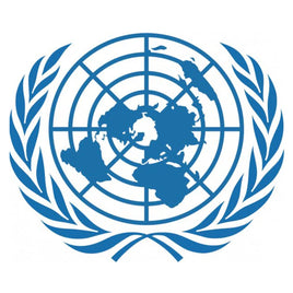 United Nations emblem graphic representing international passport and visa photo services for all countries at PhotoLounge.