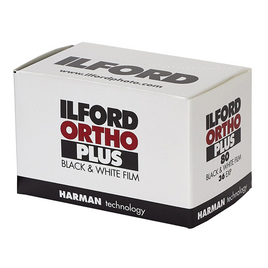 Ilford Ortho Plus Black & White Negative Film - 35mm Roll Film, 36 Exposures (ISO 80)