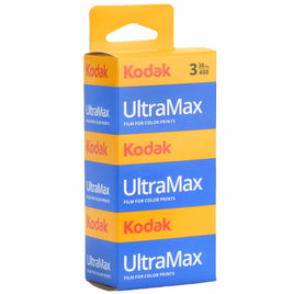 Kodak UltraMax 400 Color Negative Film - 3-Pack, 35mm Roll Film, 36 Exposures (ISO 400)