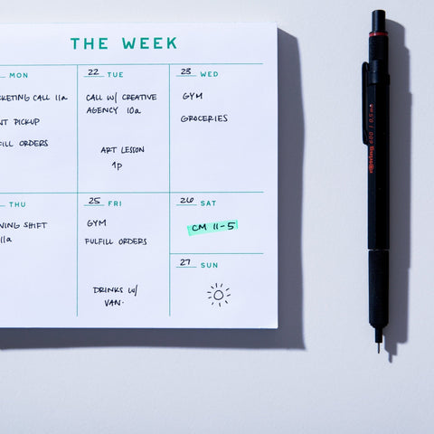 Case Study Small Weekly Desk Planner Notepad